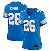 Women's Detroit Lions #26 Jahmyr Gibbs Blue Stitched Jersey Dzhi,baseball caps,new era cap wholesale,wholesale hats